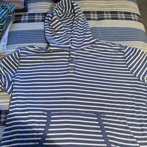 3XL blue and white hoodie